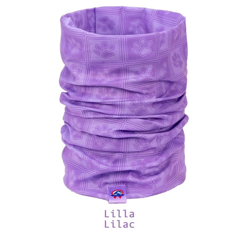 Canelana neck gaiter with paw pattern in cotton/polyester